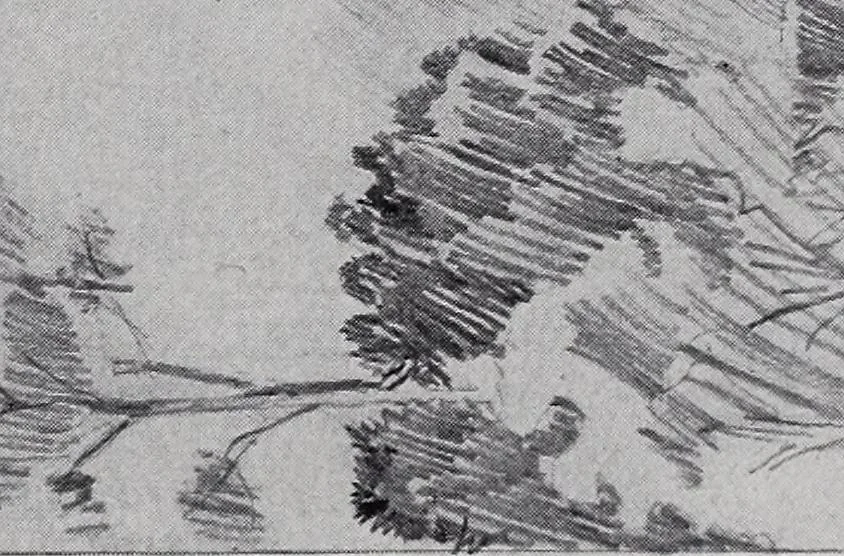 An illustration from Catalogue of the architectural exhibition, Boston Architectural Club and Boston Society of Architects: St. Botolph Club, 2 Newbury Street, from May 22nd to June 3rd, 1899, 1899, leaf 216