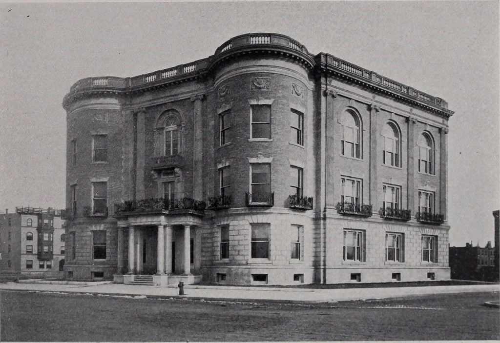An illustration from Catalogue of the architectural exhibition, Boston Architectural Club and Boston Society of Architects: St. Botolph Club, 2 Newbury Street, from May 22nd to June 3rd, 1899, 1899, leaf 50