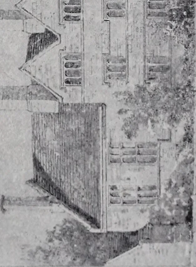 An illustration from Catalogue of the architectural exhibition, Boston Architectural Club and Boston Society of Architects: St. Botolph Club, 2 Newbury Street, from May 22nd to June 3rd, 1899, 1899, leaf 58