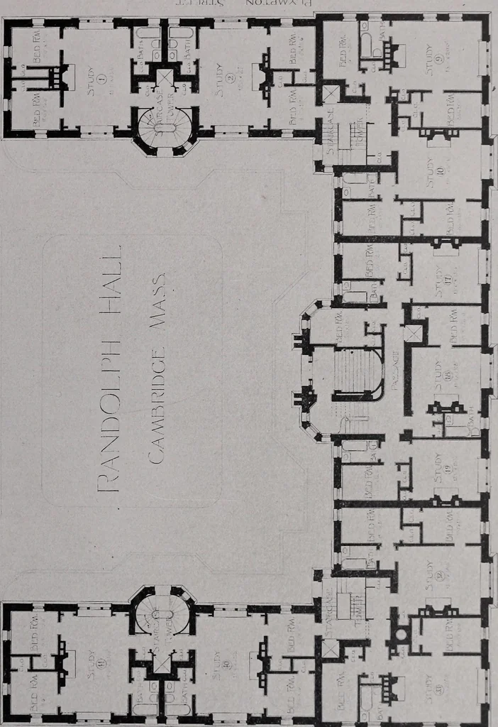 An illustration from Catalogue of the architectural exhibition, Boston Architectural Club and Boston Society of Architects: St. Botolph Club, 2 Newbury Street, from May 22nd to June 3rd, 1899, 1899, leaf 62