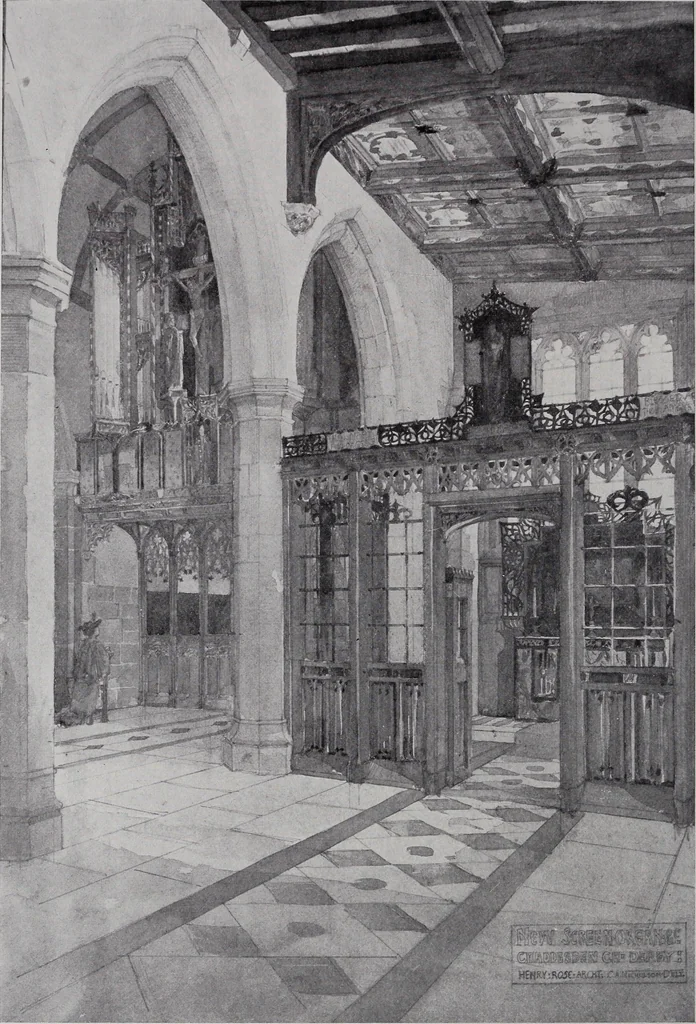 An illustration from Catalogue of the architectural exhibition, Boston Architectural Club and Boston Society of Architects: St. Botolph Club, 2 Newbury Street, from May 22nd to June 3rd, 1899, 1899, leaf 69