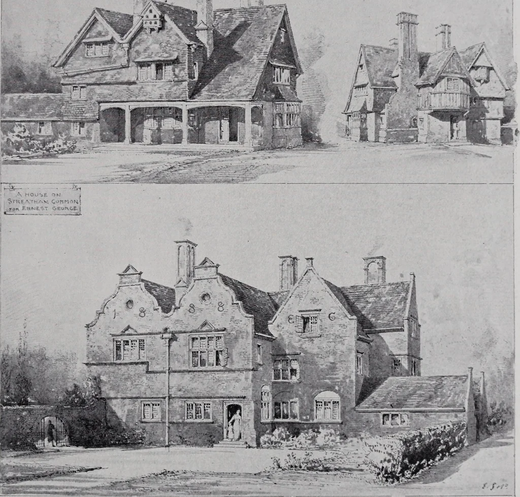 An illustration from Catalogue of the architectural exhibition, Boston Architectural Club and Boston Society of Architects: St. Botolph Club, 2 Newbury Street, from May 22nd to June 3rd, 1899, 1899, leaf 70