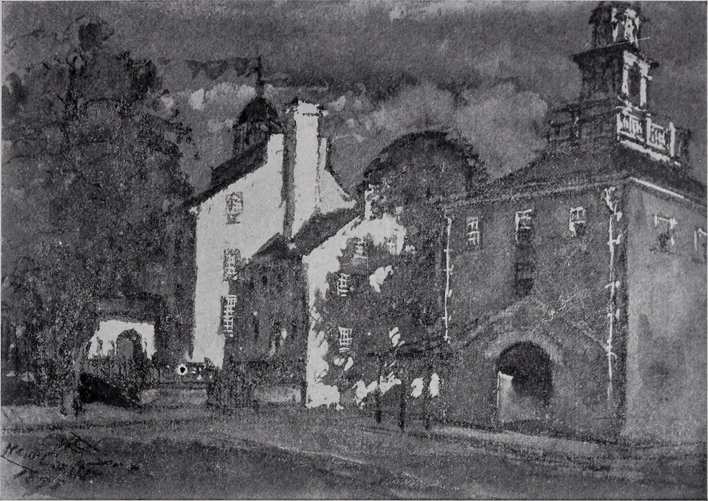 An illustration from Catalogue of the architectural exhibition, Boston Architectural Club and Boston Society of Architects: St. Botolph Club, 2 Newbury Street, from May 22nd to June 3rd, 1899, 1899, leaf 72