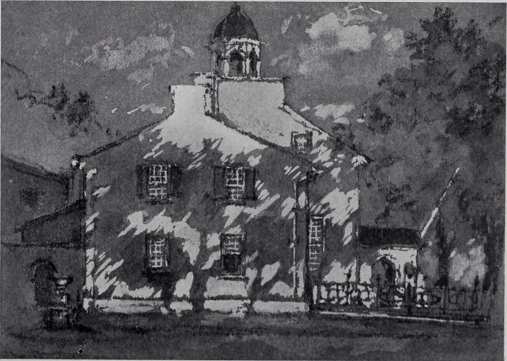 An illustration from Catalogue of the architectural exhibition, Boston Architectural Club and Boston Society of Architects: St. Botolph Club, 2 Newbury Street, from May 22nd to June 3rd, 1899, 1899, leaf 72