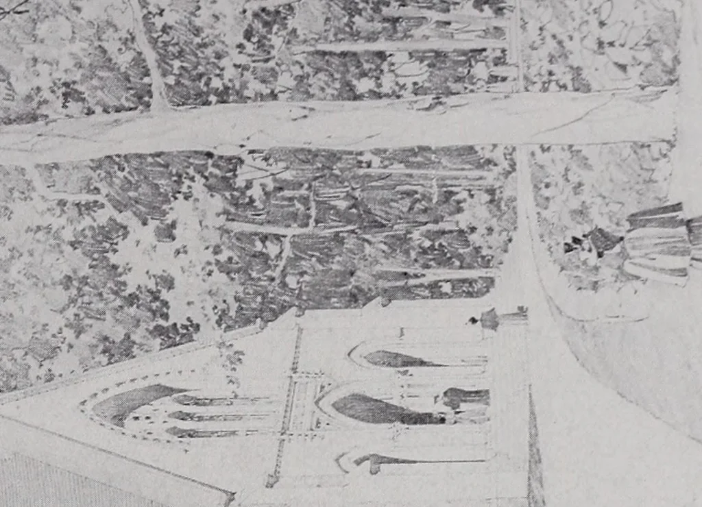 An illustration from Catalogue of the architectural exhibition, Boston Architectural Club and Boston Society of Architects: St. Botolph Club, 2 Newbury Street, from May 22nd to June 3rd, 1899, 1899, leaf 78