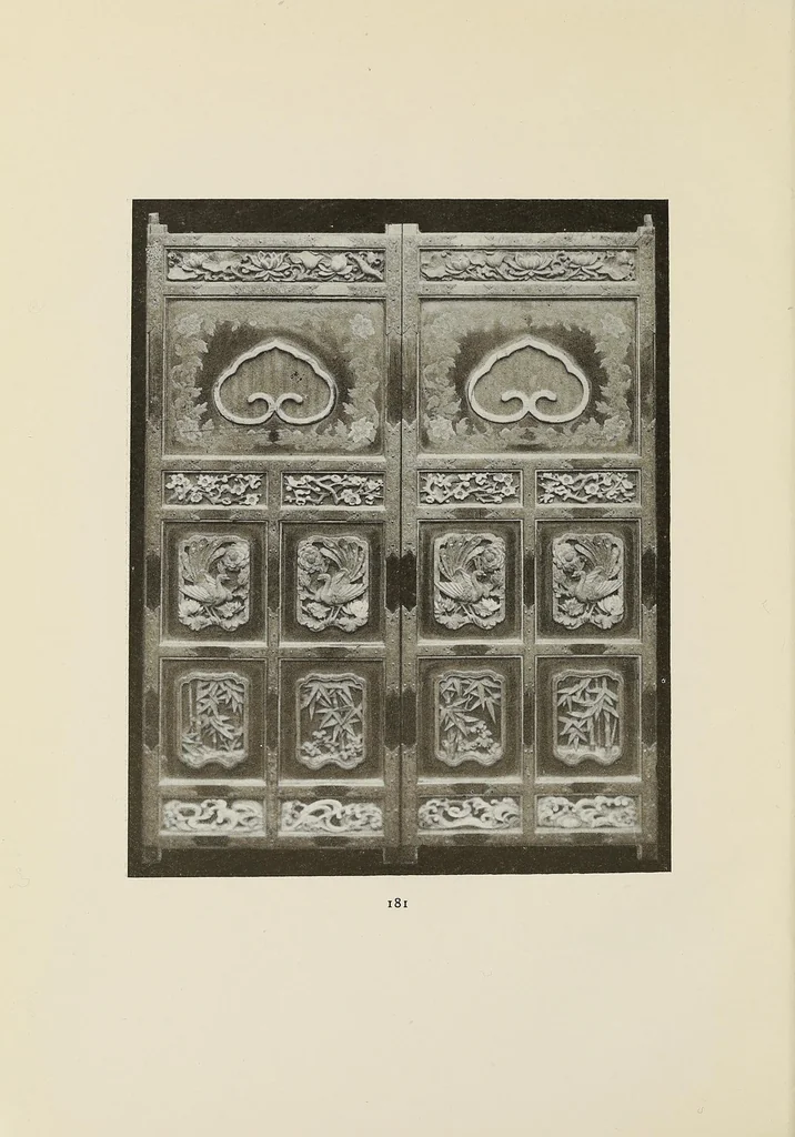 An illustration from Catalogue of arms and armor of old Japan : examples of the famous Miyochin's, and others celebrated for their work in metals : also sword guards, knife handles, pewter, carvings, brocades and other objects of interest to amateurs and connoisseurs :gathered on a recent visit to Japan by Bunkio Matsuki, 1905, leaf 48