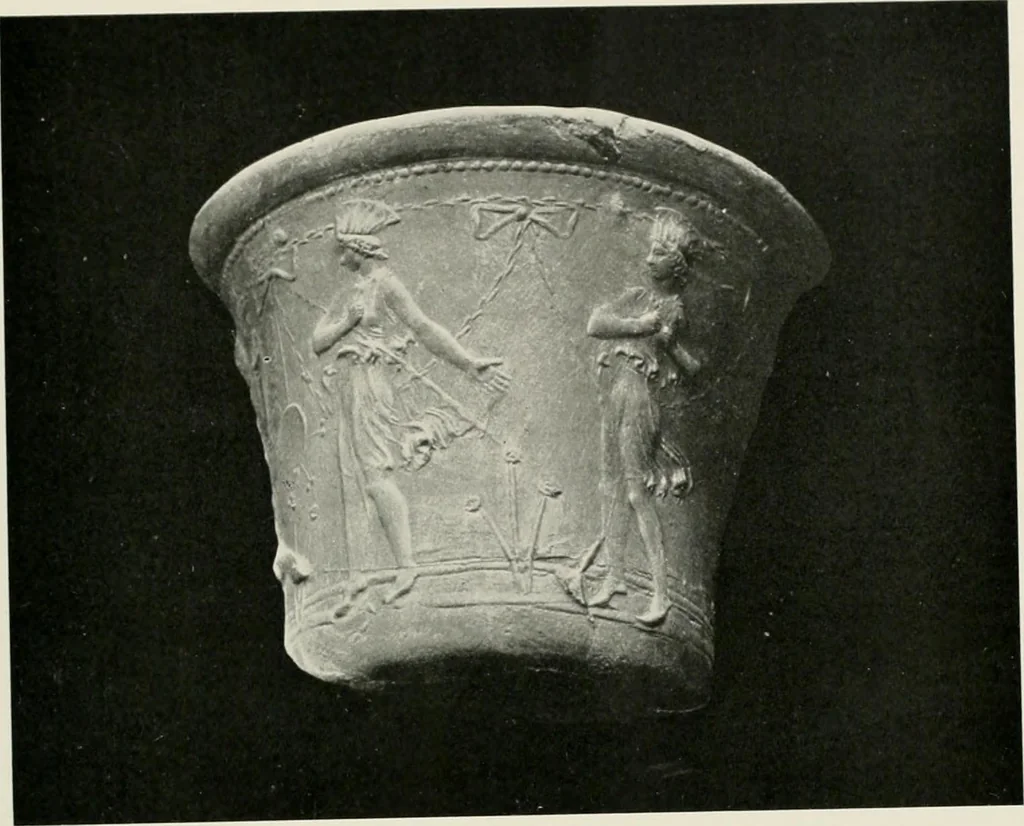 An illustration from Catalogue of Arretine pottery, 1916, leaf 154