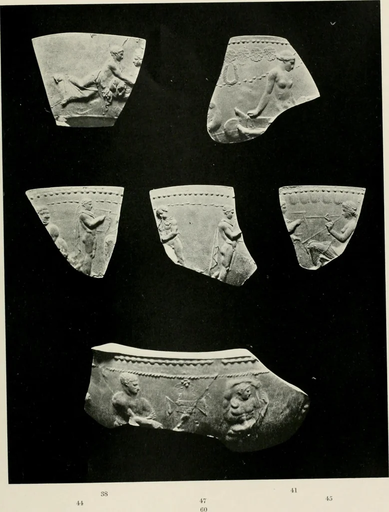 An illustration from Catalogue of Arretine pottery, 1916, leaf 182