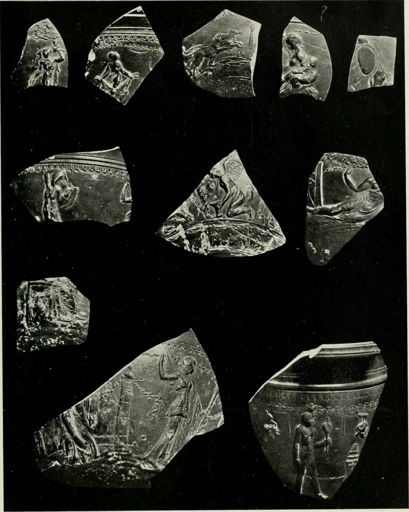 An illustration from Catalogue of Arretine pottery, 1916, leaf 190