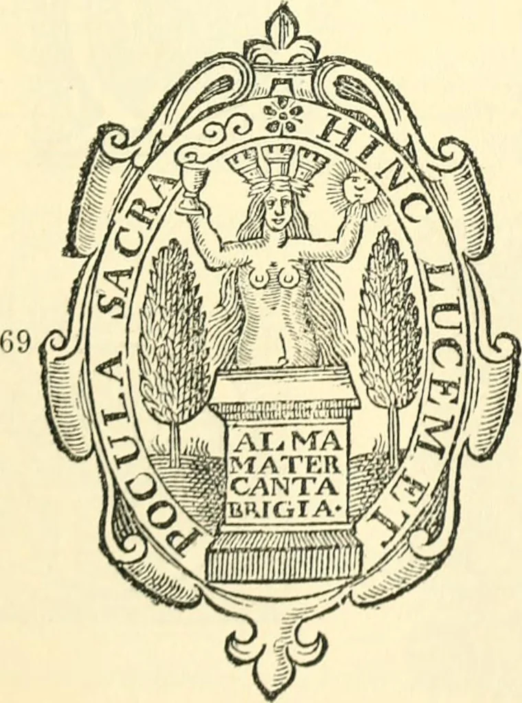An illustration from A catalogue of books printed at or relating to the University, town & county of Cambridge, from 1521 to 1893, with bibliographical and biographical notes, 1894, leaf 26