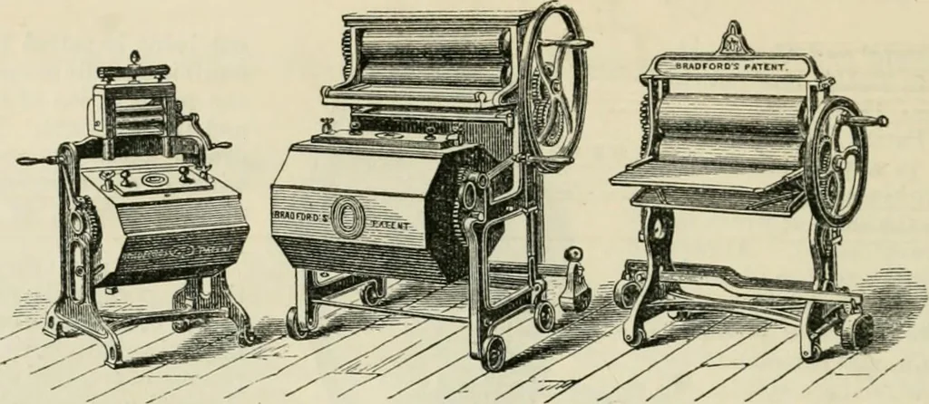 An illustration from Catalogue of the British Section : containing a list of the exhibitors of the United Kingdom and its colonies, and the objects which they exhibit : in English, French, German, and Italian : with statistical introductions and an appendix in which many of the objects exhibited are more fully described, 1867, leaf 1027