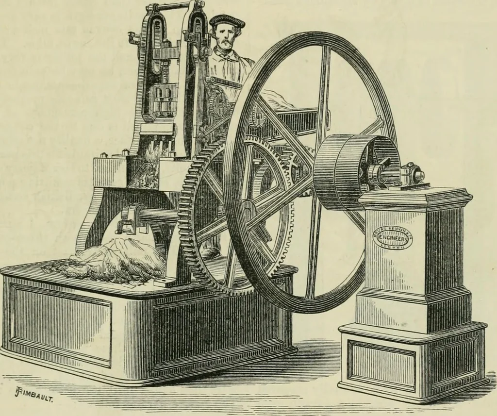 An illustration from Catalogue of the British Section : containing a list of the exhibitors of the United Kingdom and its colonies, and the objects which they exhibit : in English, French, German, and Italian : with statistical introductions and an appendix in which many of the objects exhibited are more fully described, 1867, leaf 1034