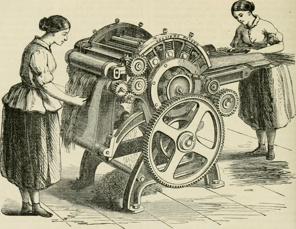 An illustration from Catalogue of the British Section : containing a list of the exhibitors of the United Kingdom and its colonies, and the objects which they exhibit : in English, French, German, and Italian : with statistical introductions and an appendix in which many of the objects exhibited are more fully described, 1867, leaf 1055