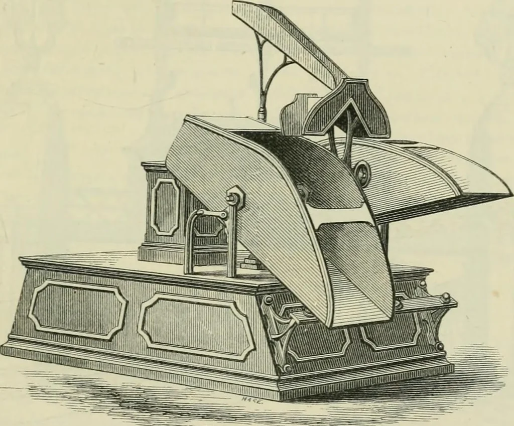 An illustration from Catalogue of the British Section : containing a list of the exhibitors of the United Kingdom and its colonies, and the objects which they exhibit : in English, French, German, and Italian : with statistical introductions and an appendix in which many of the objects exhibited are more fully described, 1867, leaf 1092