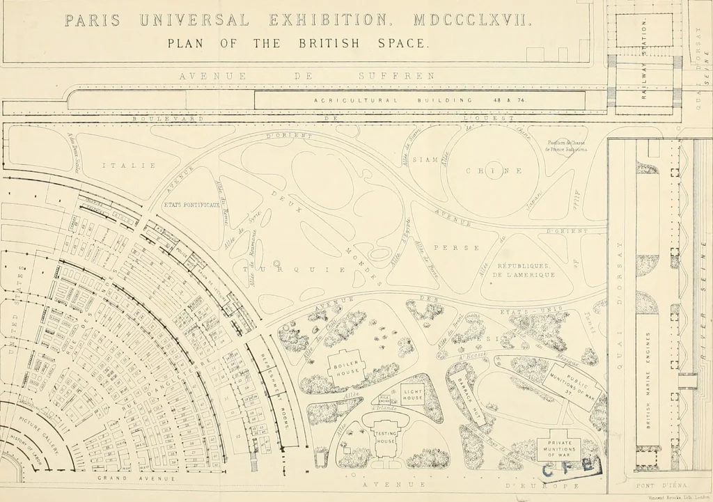 An illustration from Catalogue of the British Section : containing a list of the exhibitors of the United Kingdom and its colonies, and the objects which they exhibit : in English, French, German, and Italian : with statistical introductions and an appendix in which many of the objects exhibited are more fully described, 1867, leaf 4