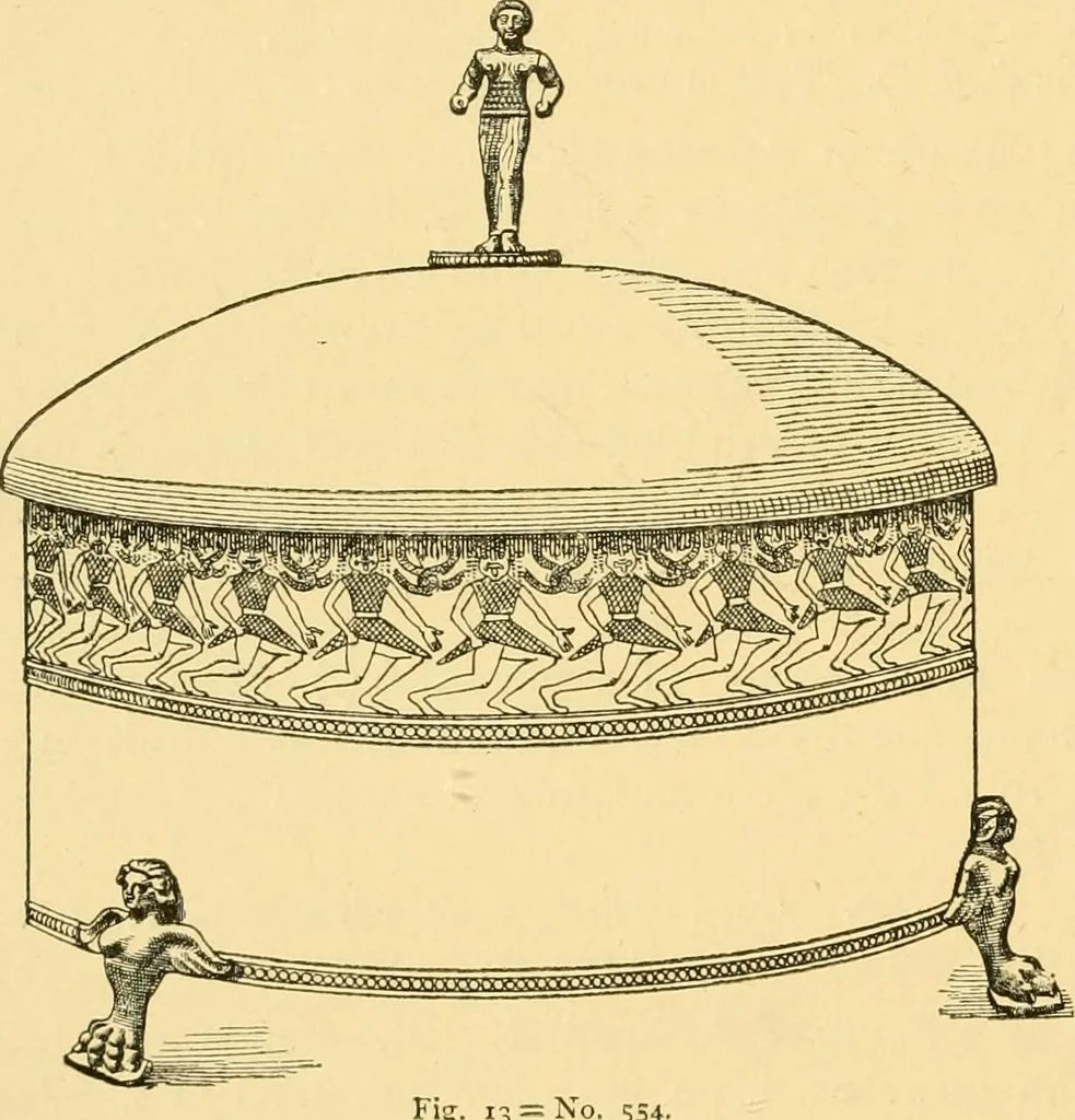 An illustration from Catalogue of the bronzes, Greek, Roman, and Etruscan, in the Department of Greek and Roman Antiquities, British Museum, 1899, leaf 151