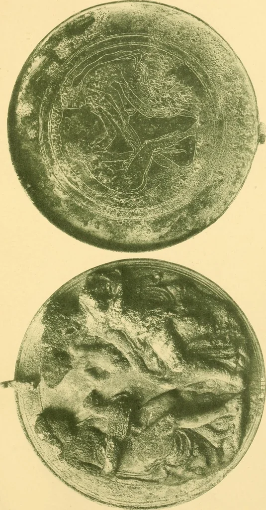 An illustration from Catalogue of the bronzes, Greek, Roman, and Etruscan, in the Department of Greek and Roman Antiquities, British Museum, 1899, leaf 484