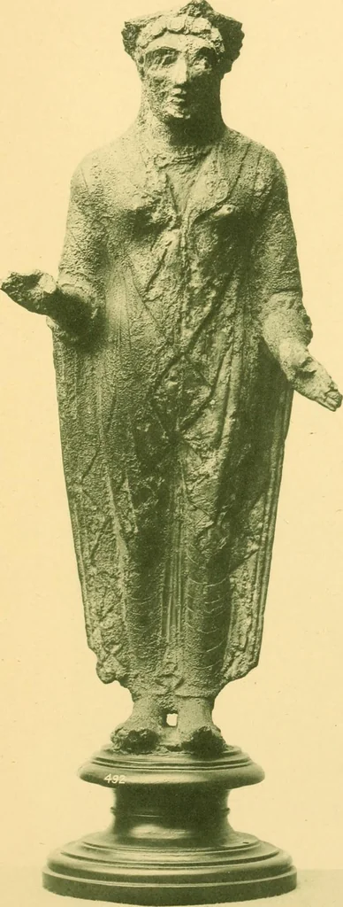 An illustration from Catalogue of the bronzes, Greek, Roman, and Etruscan, in the Department of Greek and Roman Antiquities, British Museum, 1899, leaf 496