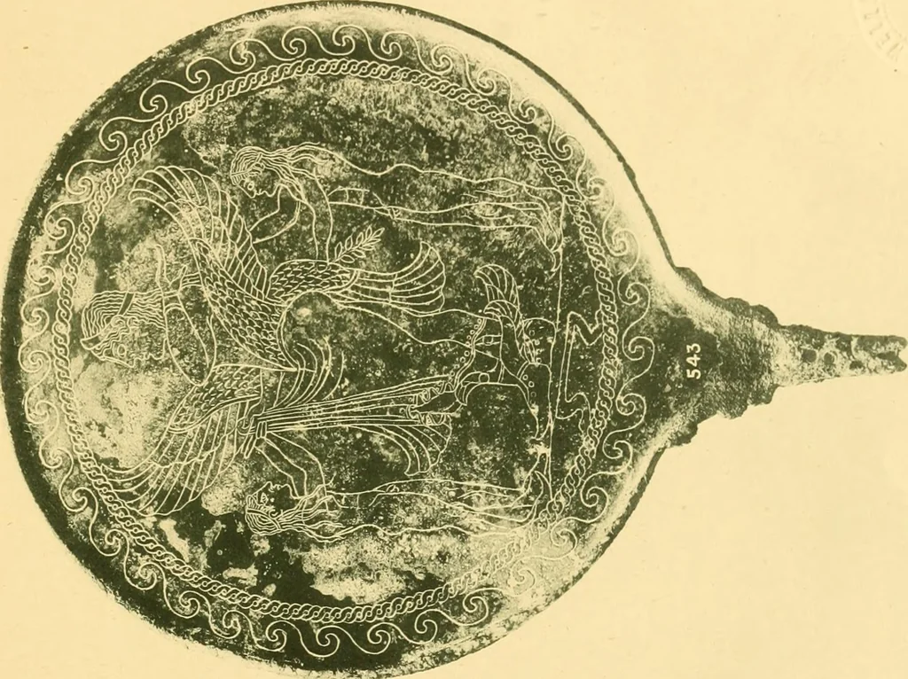 An illustration from Catalogue of the bronzes, Greek, Roman, and Etruscan, in the Department of Greek and Roman Antiquities, British Museum, 1899, leaf 500