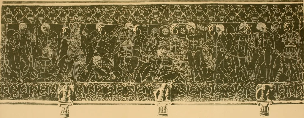 An illustration from Catalogue of the bronzes, Greek, Roman, and Etruscan, in the Department of Greek and Roman Antiquities, British Museum, 1899, leaf 528