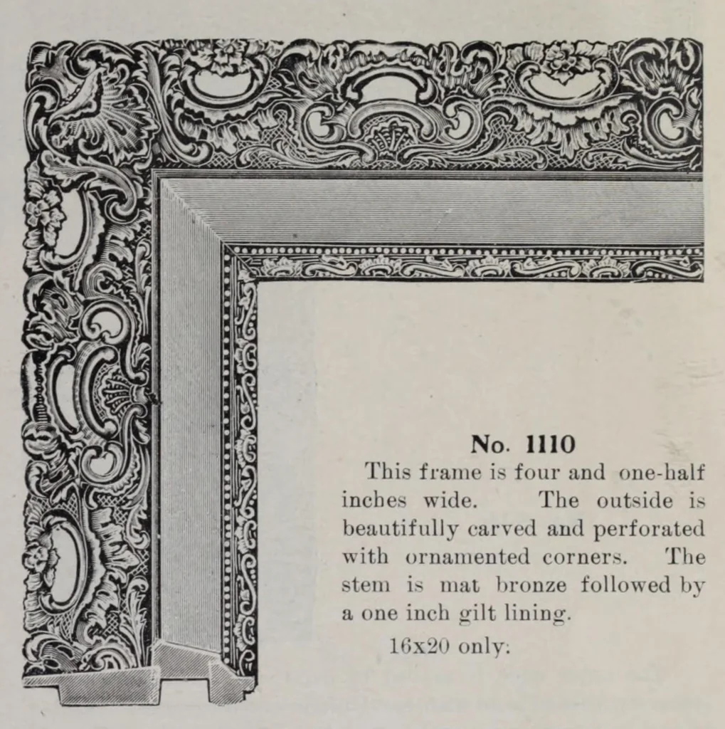 An illustration from Catalogue of Buntman Bros. & Rindsberger : manufacturer and jobber in picture frames, mirrors, sheet pictures and art novelties, 1890, leaf 21