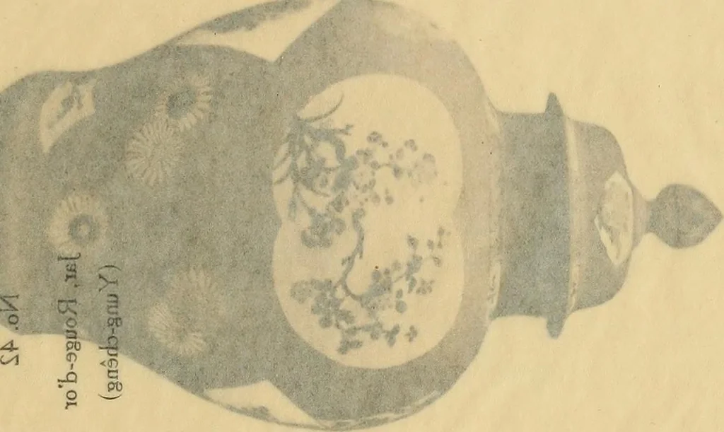 An illustration from A catalogue of Chinese porcelains collected by Mr. and Mrs. Charles P. Taft, Cincinnati, Ohio, with notes and illustrations, comp. and described by John Getz, 1904, leaf 154