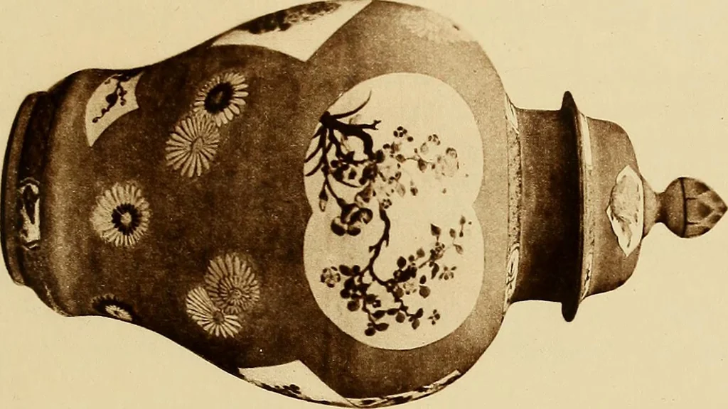 An illustration from A catalogue of Chinese porcelains collected by Mr. and Mrs. Charles P. Taft, Cincinnati, Ohio, with notes and illustrations, comp. and described by John Getz, 1904, leaf 156