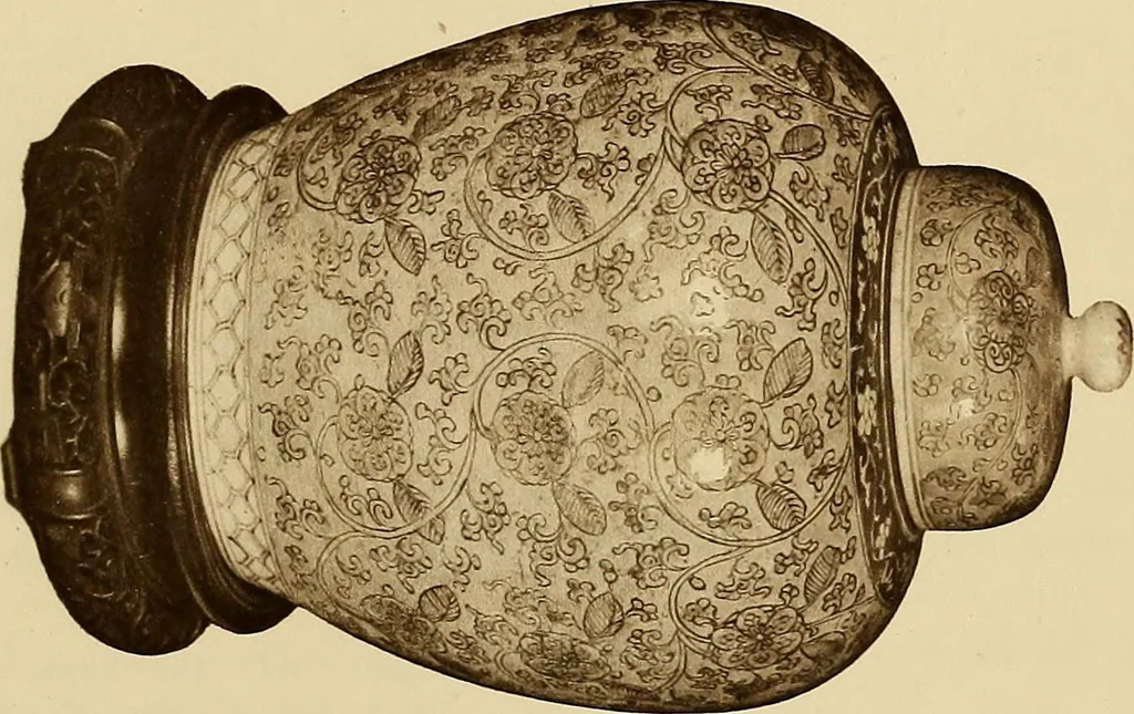 An illustration from A catalogue of Chinese porcelains collected by Mr. and Mrs. Charles P. Taft, Cincinnati, Ohio, with notes and illustrations, comp. and described by John Getz, 1904, leaf 206