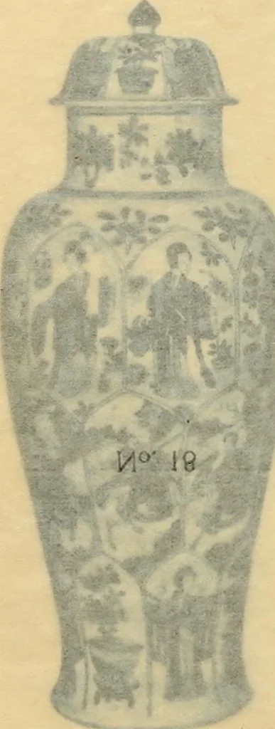 An illustration from A catalogue of Chinese porcelains collected by Mr. and Mrs. Charles P. Taft, Cincinnati, Ohio, with notes and illustrations, comp. and described by John Getz, 1904, leaf 82