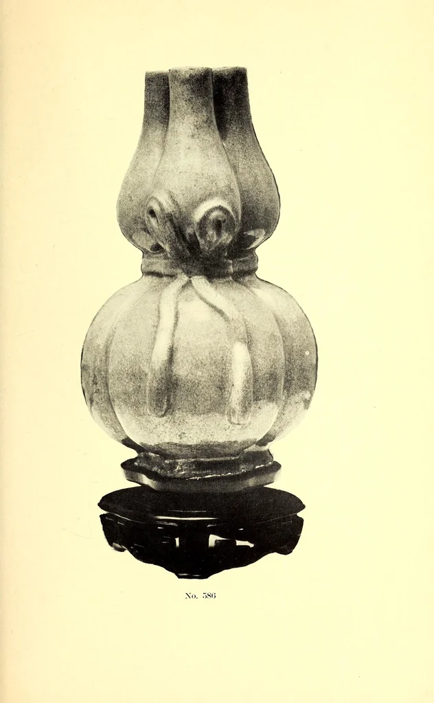 An illustration from Catalogue of the Chinese art collection of the Duke Tsia-Po (Manchu Dynasty) comprising Rare and Costly Ceramics, of the early periods, Jades, crystals, amethysts, embroideries, rugs, paintings on glass, also stone sculptures in figures, heads and animals of extreme interest to connoisseurs, museums and collectors, 1917, leaf 135
