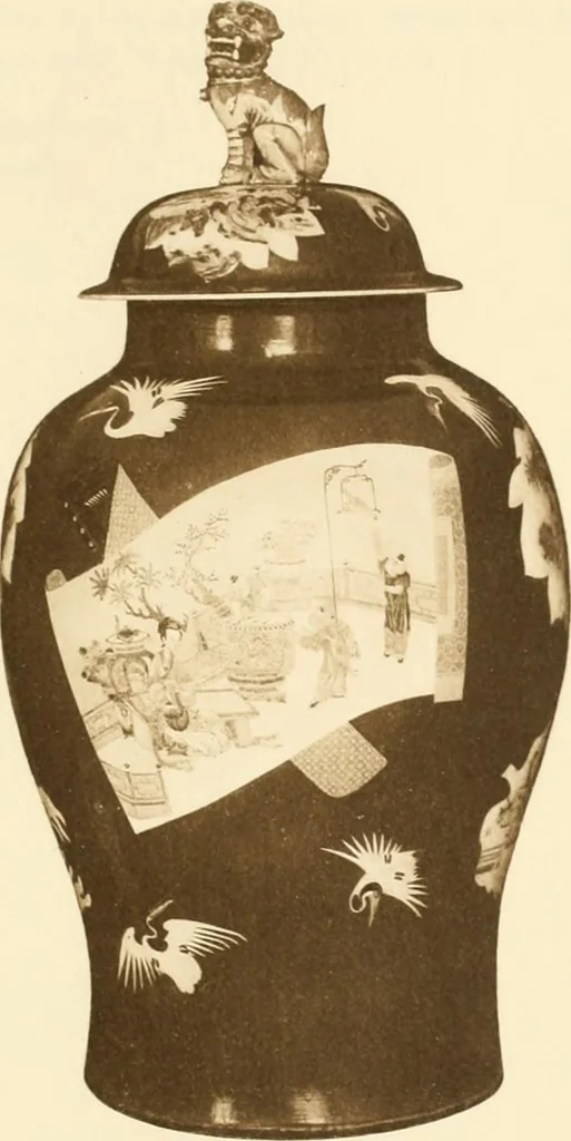 An illustration from A catalogue of Chinese porcelains collected by Mr. and Mrs. Charles P. Taft, Cincinnati, Ohio, with notes and illustrations, comp. and described by John Getz, 1904, leaf 160