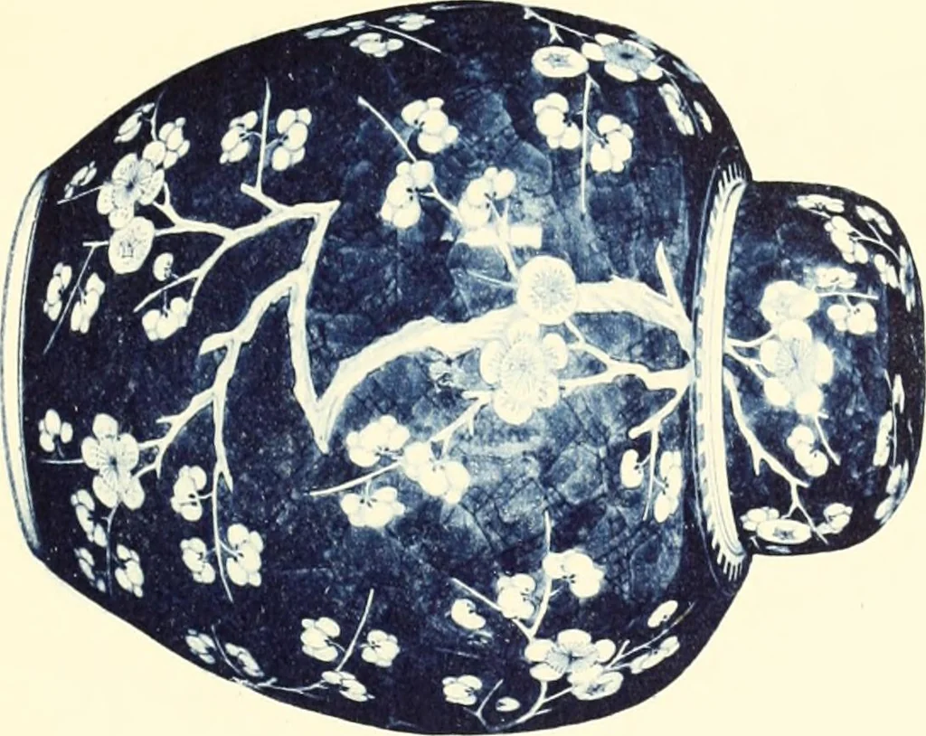 An illustration from A catalogue of Chinese porcelains collected by Mr. and Mrs. Charles P. Taft, Cincinnati, Ohio, with notes and illustrations, comp. and described by John Getz, 1904, leaf 98