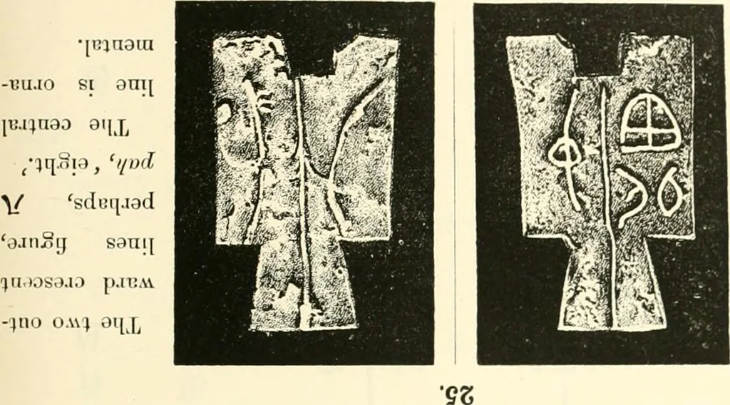 An illustration from Catalogue of Chinese coins from the VIIth cent. B. C., to A. D. 621. including the series in the Britis Museum, 1892, leaf 145