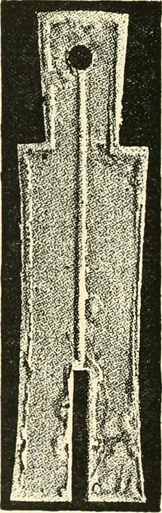 An illustration from Catalogue of Chinese coins from the VIIth cent. B. C., to A. D. 621. including the series in the Britis Museum, 1892, leaf 391