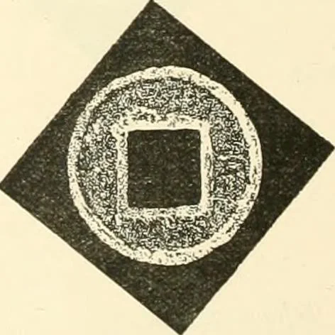An illustration from Catalogue of Chinese coins from the VIIth cent. B. C., to A. D. 621. including the series in the Britis Museum, 1892, leaf 453