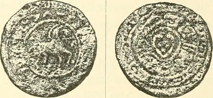 An illustration from Catalogue of Chinese coins from the VIIth cent. B. C., to A. D. 621. including the series in the Britis Museum, 1892, leaf 477