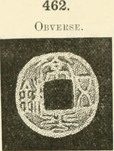An illustration from Catalogue of Chinese coins from the VIIth cent. B. C., to A. D. 621. including the series in the Britis Museum, 1892, leaf 511