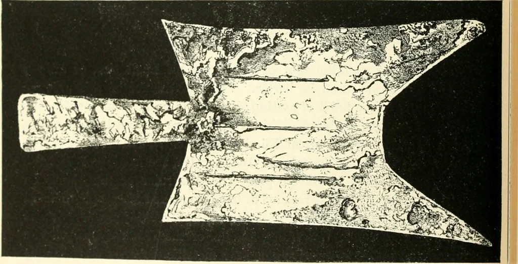 An illustration from Catalogue of Chinese coins from the VIIth cent. B. C., to A. D. 621. including the series in the Britis Museum, 1892, leaf 81