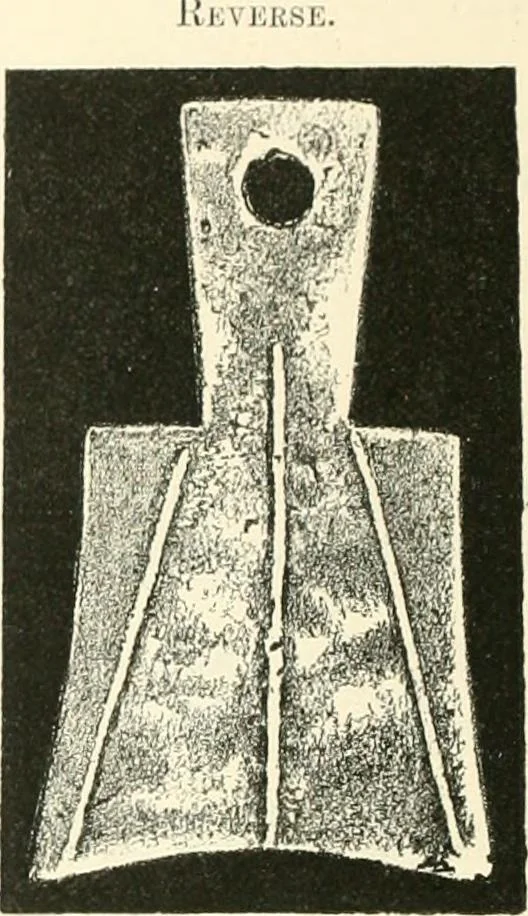 An illustration from Catalogue of Chinese coins from the VIIth cent. B. C., to A. D. 621. including the series in the Britis Museum, 1892, leaf 95