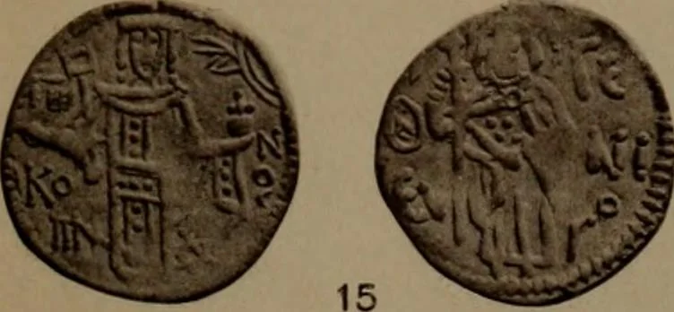 An illustration from Catalogue of the coins of the Vandals, Ostrogoths and Lombards, and of the empires of Thessalonica, Nicaea and Trebizond in the British museum, 1911, leaf 512