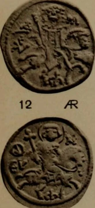 An illustration from Catalogue of the coins of the Vandals, Ostrogoths and Lombards, and of the empires of Thessalonica, Nicaea and Trebizond in the British museum, 1911, leaf 518