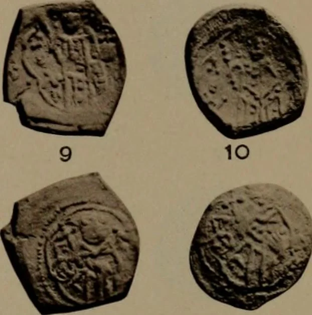An illustration from Catalogue of the coins of the Vandals, Ostrogoths and Lombards, and of the empires of Thessalonica, Nicaea and Trebizond in the British museum, 1911, leaf 520