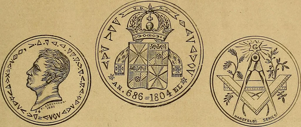An illustration from Catalogue of coins, medals and tokens, fractional currency, books, coin sale catalogues, etc. Being the entire American collection of Wm. J. Jenks ... To be sold by auction, by Messrs. Bangs & co. ... September 1, 2, 3, 1880 ..., 1880, leaf 78