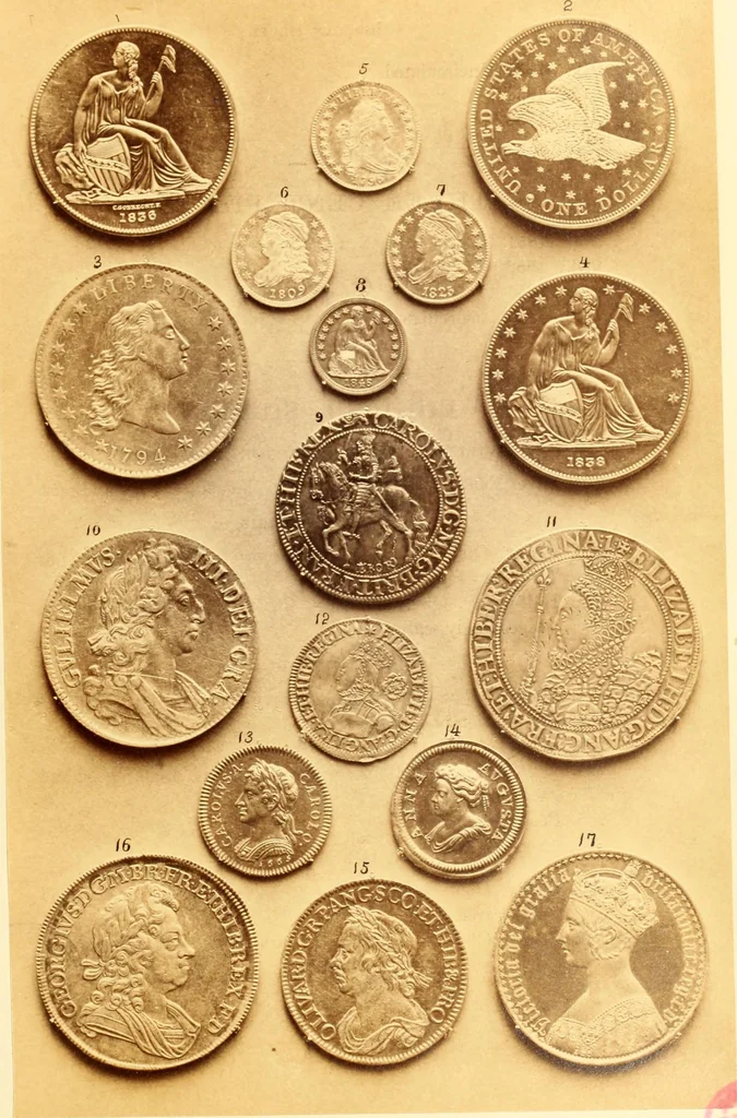 An illustration from Catalogue of coins and medals, : the property of Mortimer Livingston Mackenzie, Esq. to be sold at auction by Leavitt, Strebeigh & Co. ... June 23 and 24, 1869., 1869, leaf 24