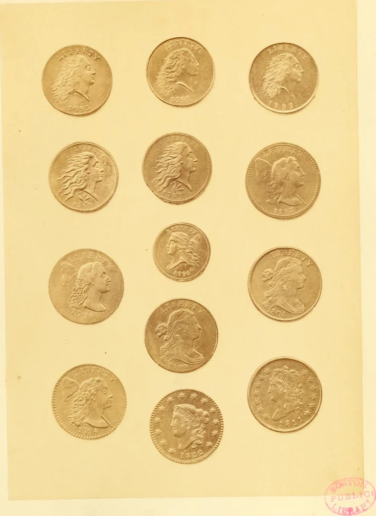 An illustration from Catalogue of coins and medals, : the property of Mortimer Livingston Mackenzie, Esq. to be sold at auction by Leavitt, Strebeigh & Co. ... June 23 and 24, 1869., 1869, leaf 60