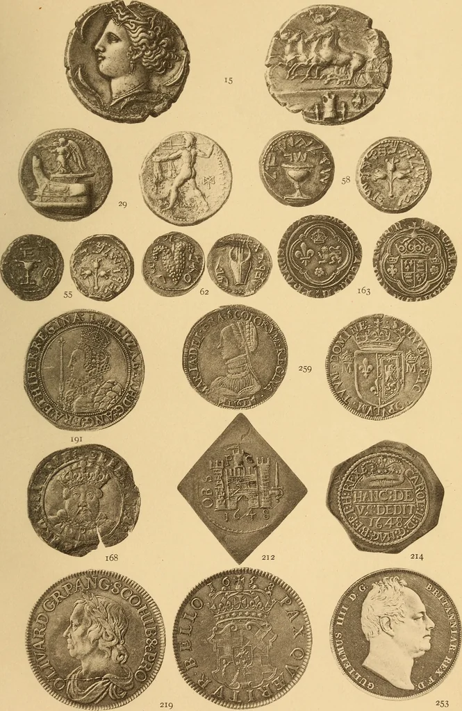 An illustration from Catalogue of the collection of Greek, Roman and English coins, 1895, leaf 16
