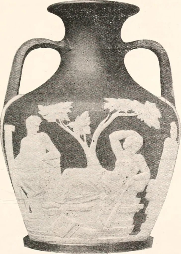 An illustration from A catalogue of a collection of plaques, medallions, vases, figures, &c., in coloured jasper and basalte :, 1901, leaf 122