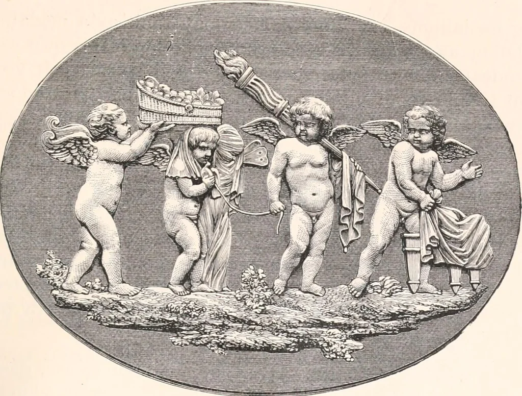An illustration from A catalogue of a collection of plaques, medallions, vases, figures, &c., in coloured jasper and basalte :, 1901, leaf 38