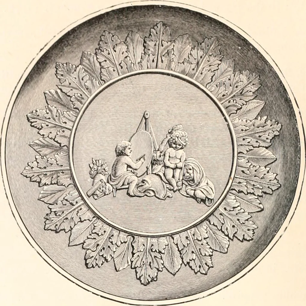 An illustration from A catalogue of a collection of plaques, medallions, vases, figures, &c., in coloured jasper and basalte :, 1901, leaf 57