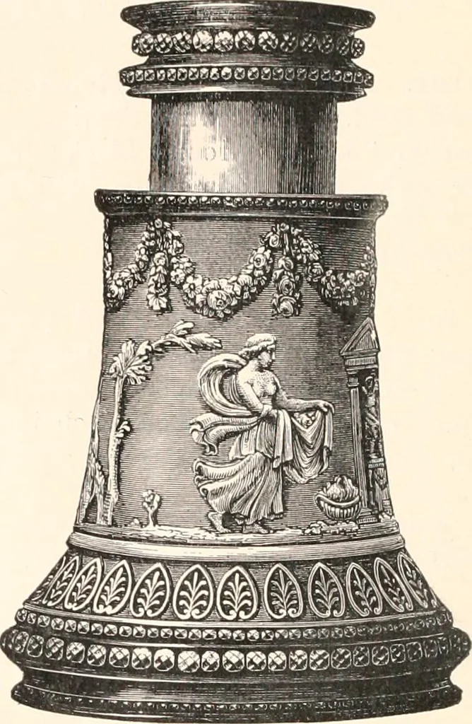 An illustration from A catalogue of a collection of plaques, medallions, vases, figures, &c., in coloured jasper and basalte :, 1901, leaf 69